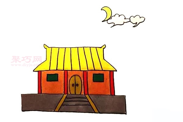 福州西禅寺简笔画图片
