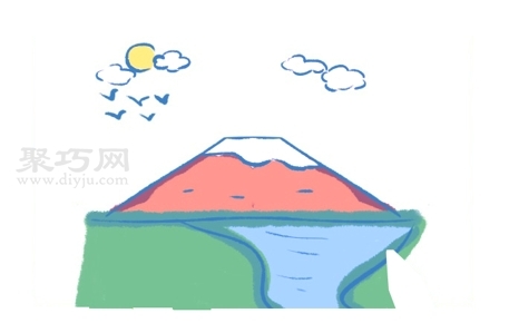 富士山画法步骤 一起来学富士山简笔画