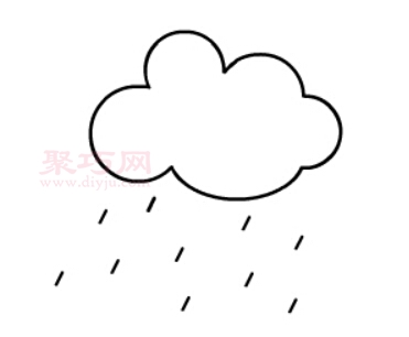 下雨的云画法第4步