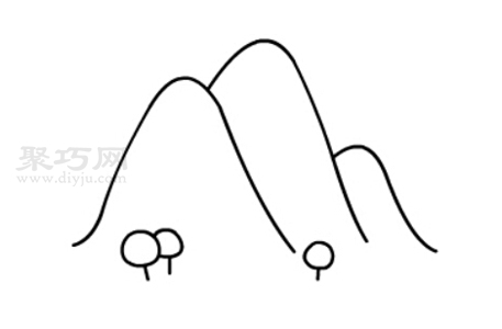 大山画法步骤 一起来学大山简笔画