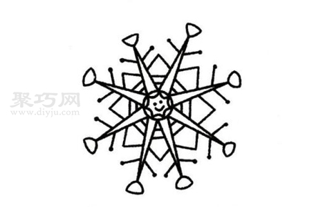 雪花画法图解 一起来学雪花简笔画