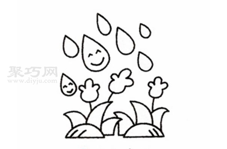 下雨如何画才好看 来学下雨简笔画画法