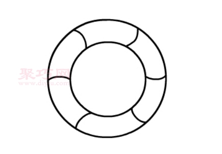 救生圈画法第4步