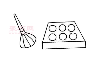 粉饼和粉刷画法第7步