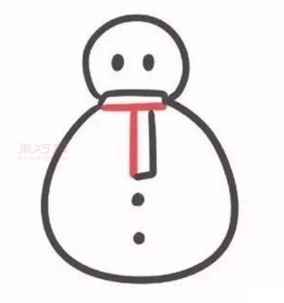 雪人画法第3步