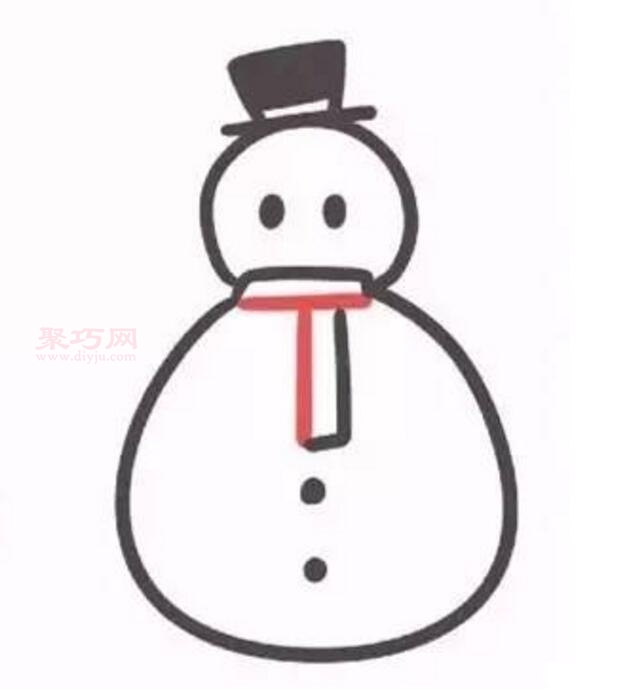 雪人画法第4步