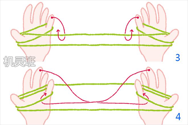 翻绳游戏：单人怎么翻星星(步骤图解)３