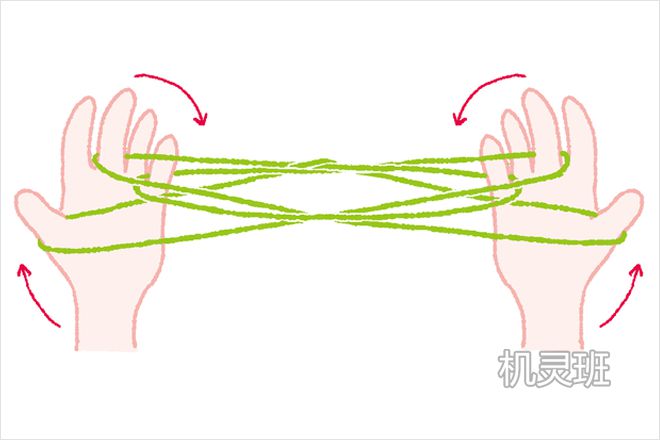 翻绳游戏：单人怎么翻星星(步骤图解)５