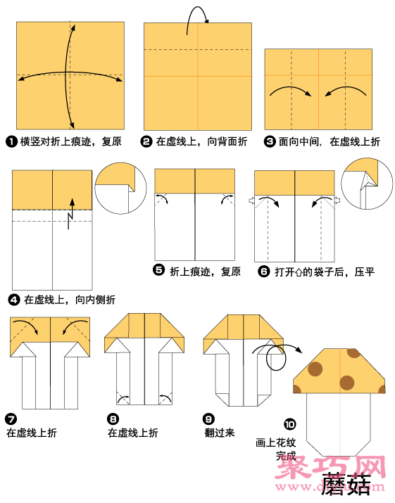 简单手工折纸大全羊肚菌教程