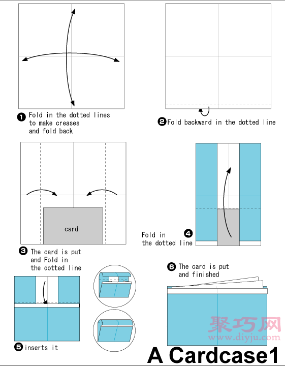 手工折纸名片夹步骤图解 折纸名片夹的折法