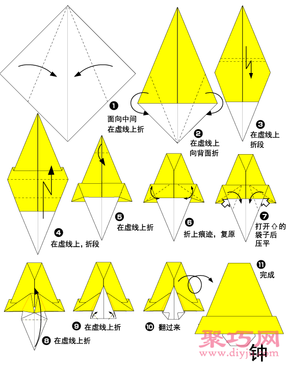 圣诞铃铛手工diy幼儿折纸折纸图解